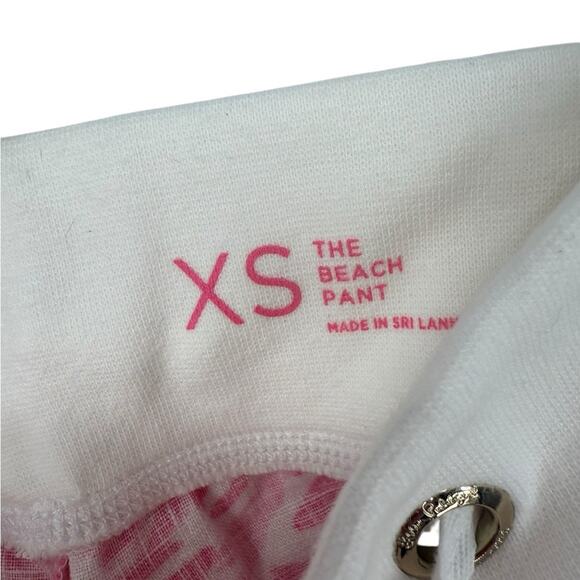 Lilly Pulitzer The Beach Pant XS Get Spotted Pink Lion Leopard Linen Drawstring - Picture 4 of 10